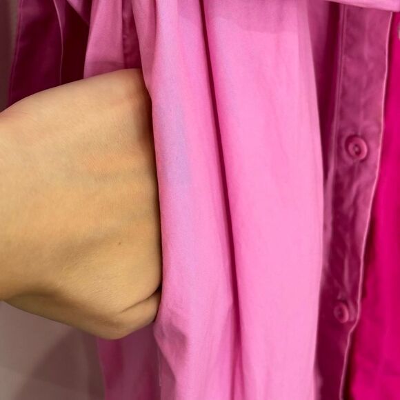 Christopher John Rogers x Target Two-Tone Pink Maxi Shirt Dress - Picture 9 of 12